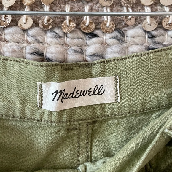 💚 NWT Madewell ‘Emmett’ wide leg Artichoke green chinos women’s waist 30 - Picture 4 of 12
